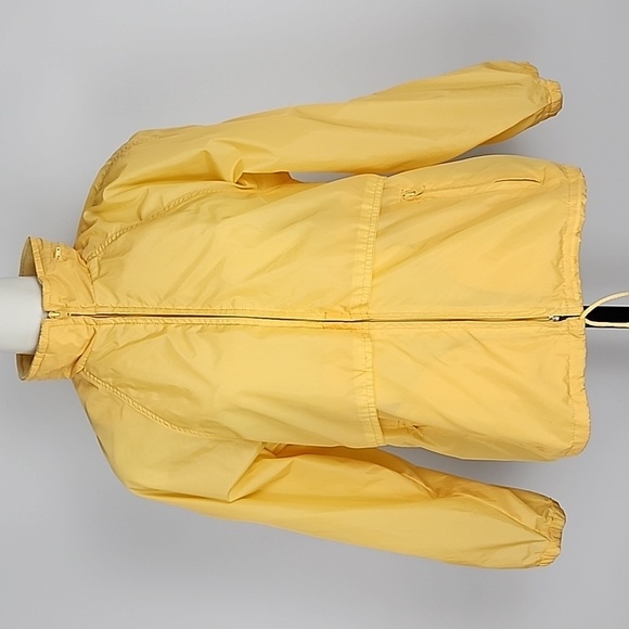 Eddie Bauer Women's Yellow Hooded  Raincoat Mesh Lining Pockets Size Small - Picture 2 of 16